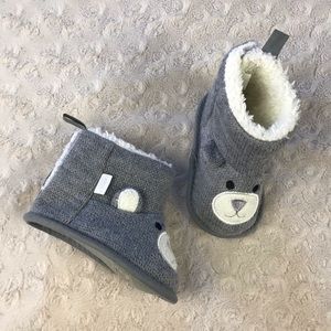 Capelli Baby Bear Boots Gray Sweater Knit Size 4